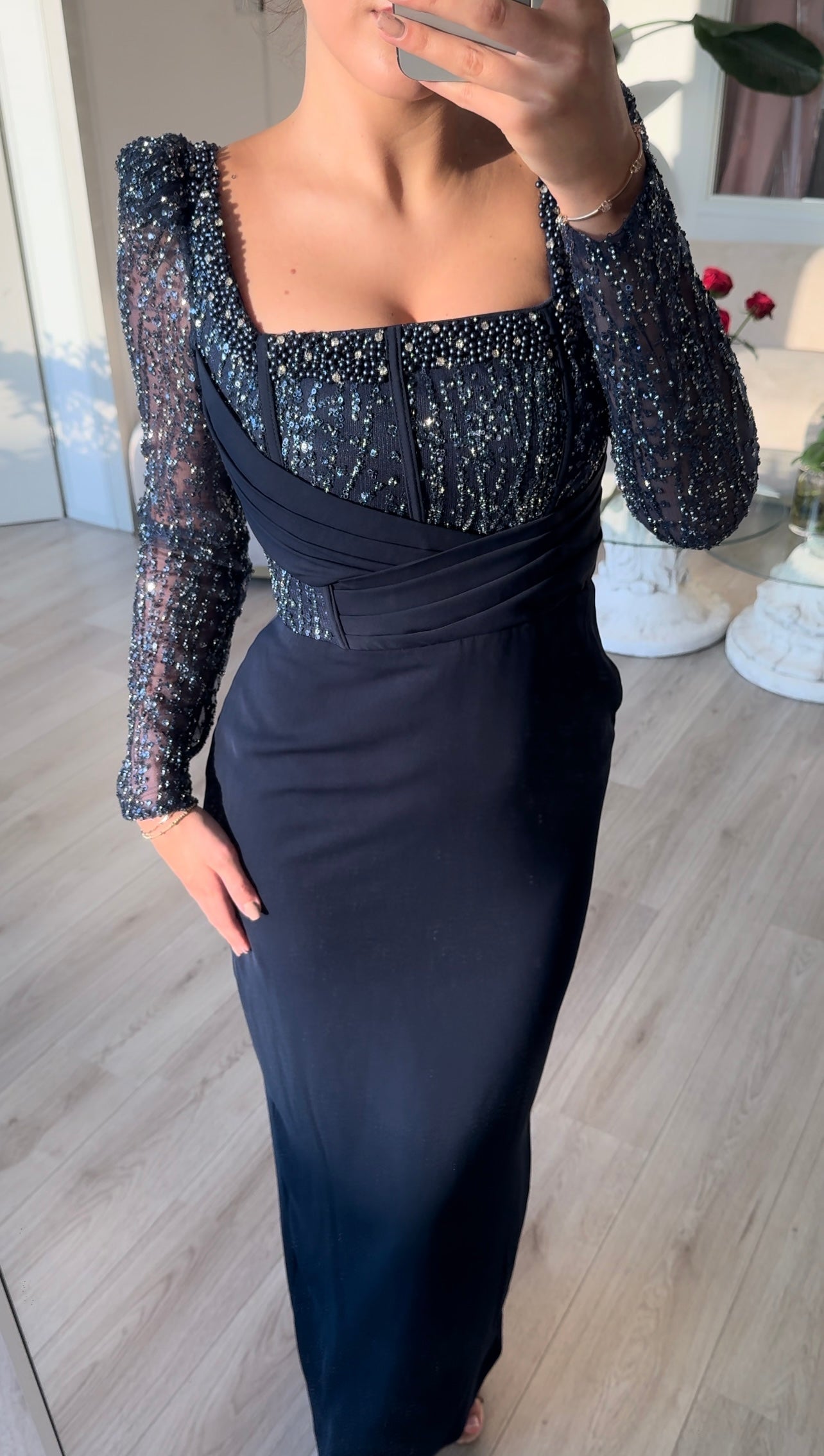 The Elmaza dress navy blue