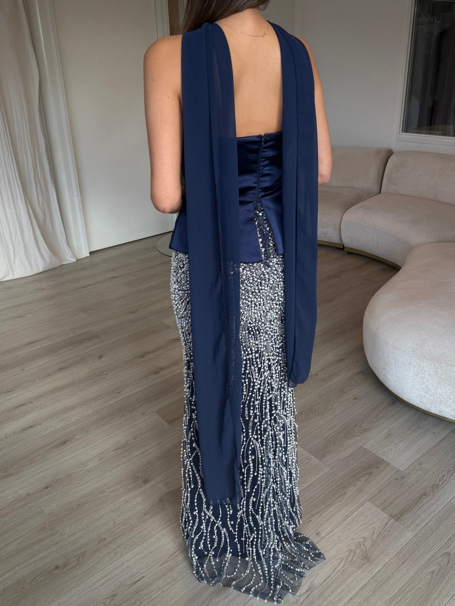 The Mona dress navy blue