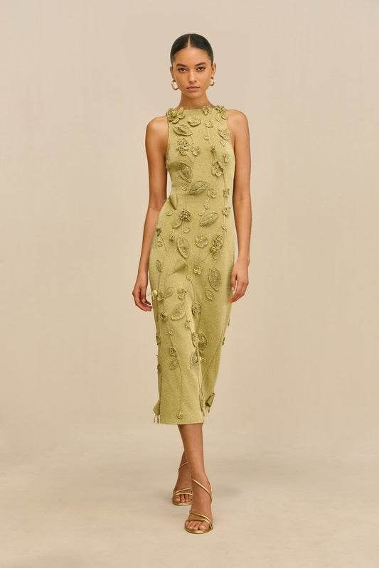 KIVU KNIT DRESS - GOLD
