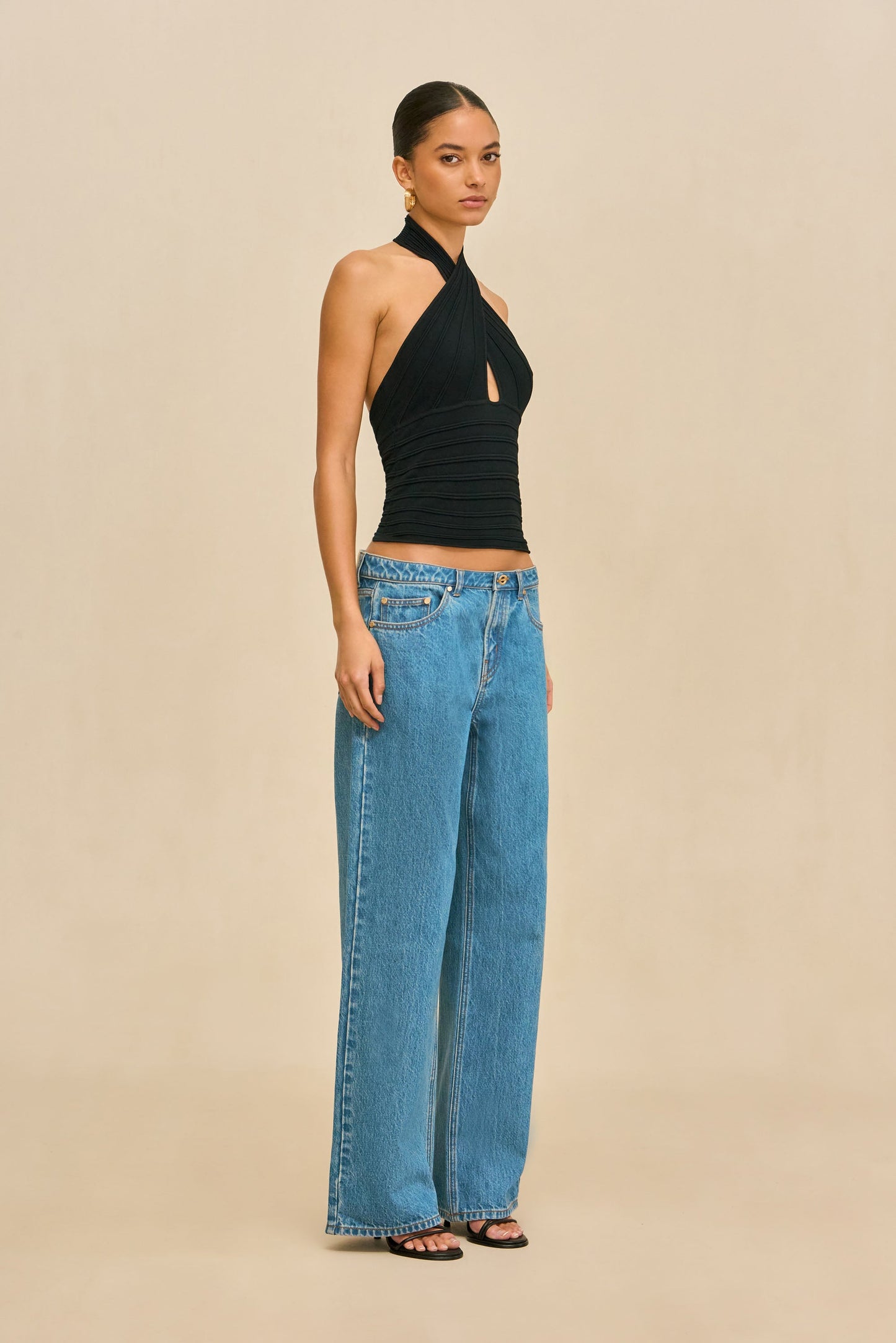 KANTA KNIT TOP - BLACK