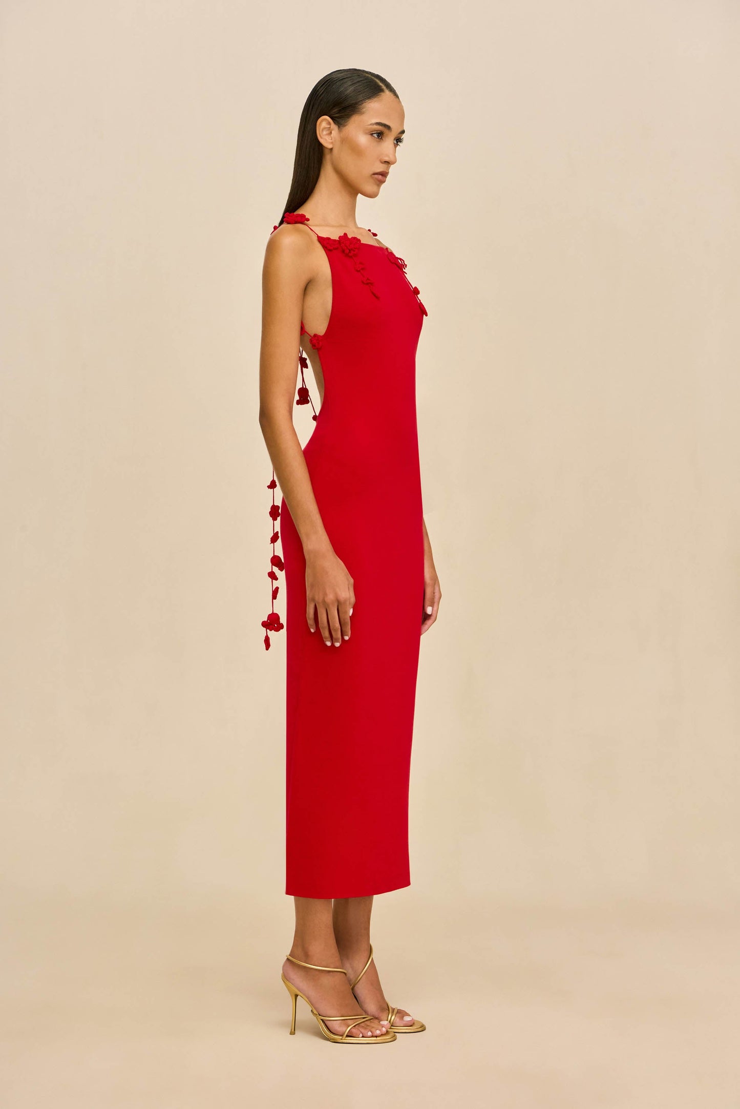 GIULIANA KNIT DRESS - VERMILION