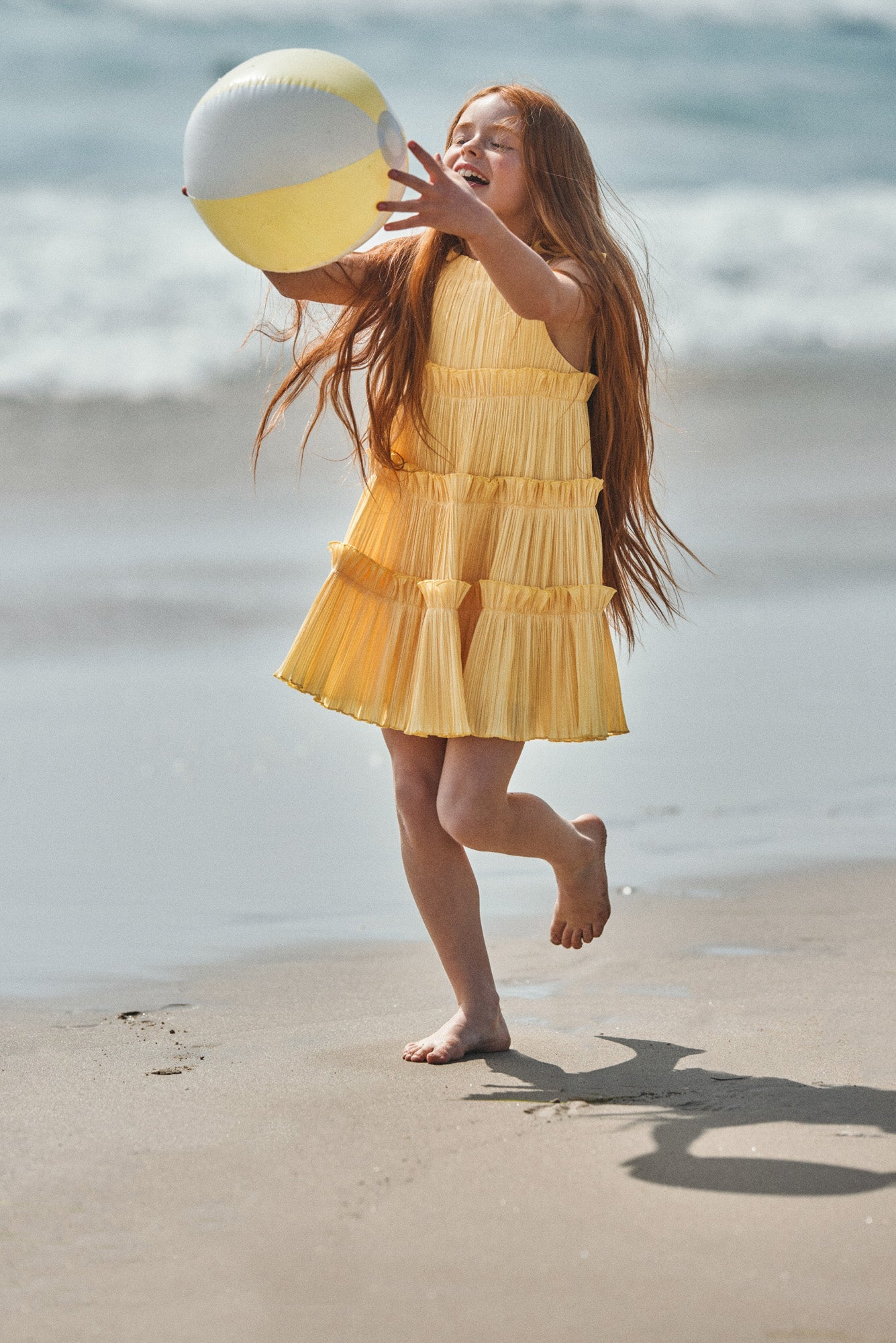 KIDS LEILAH DRESS - DAFFODIL