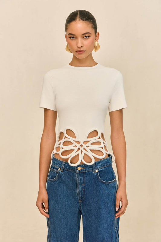 ERES KNIT TOP - OFF WHITE
