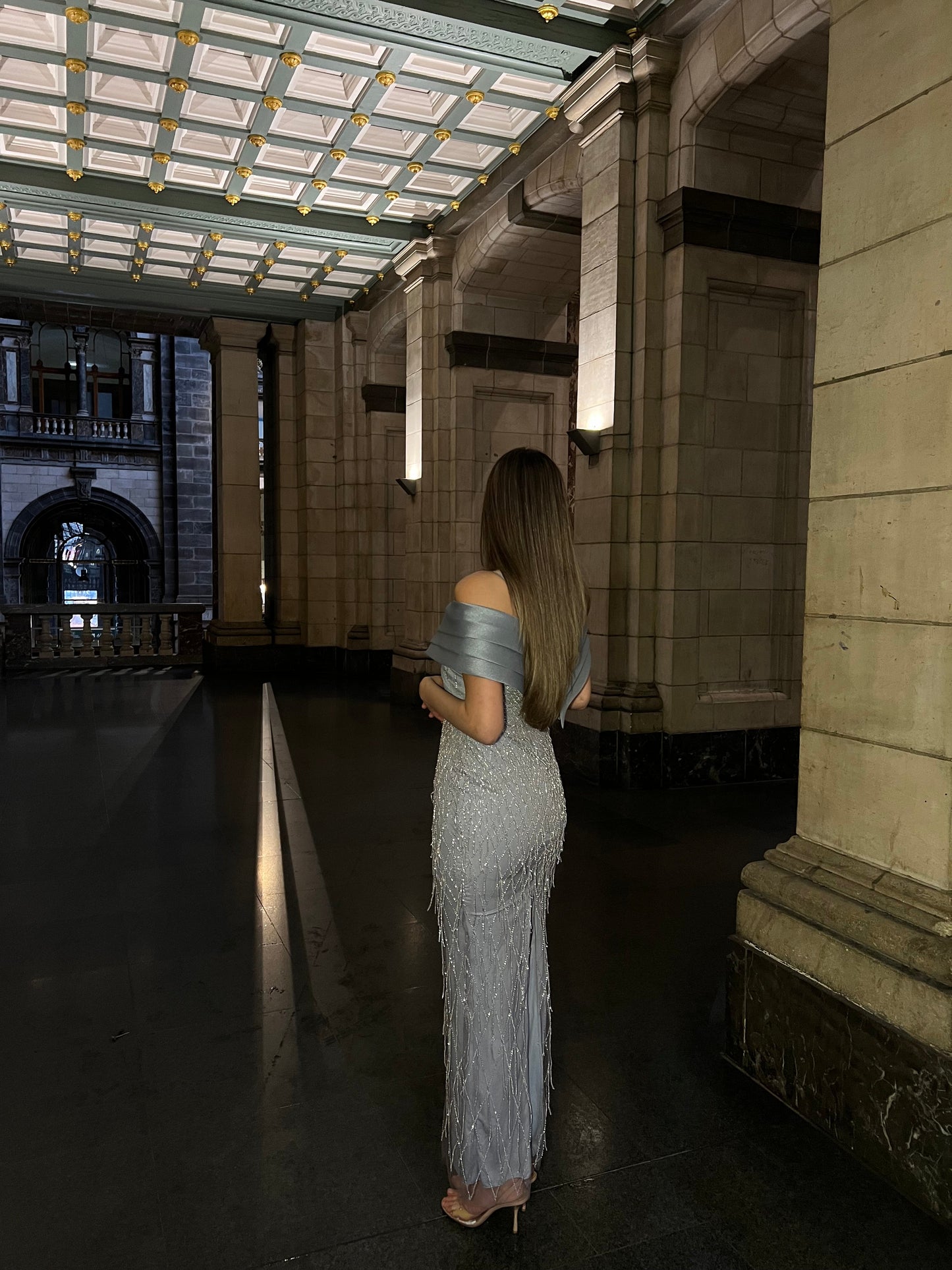 The Delina dress grey
