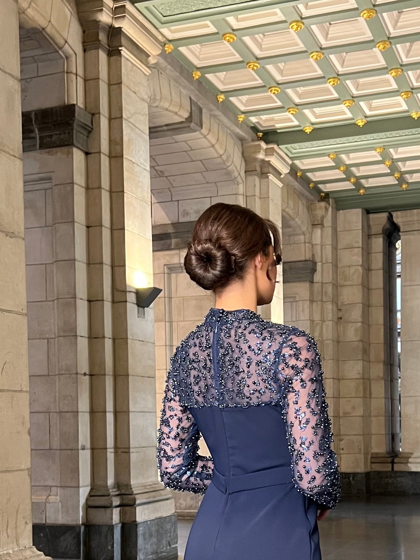 The Darla dress navy blue