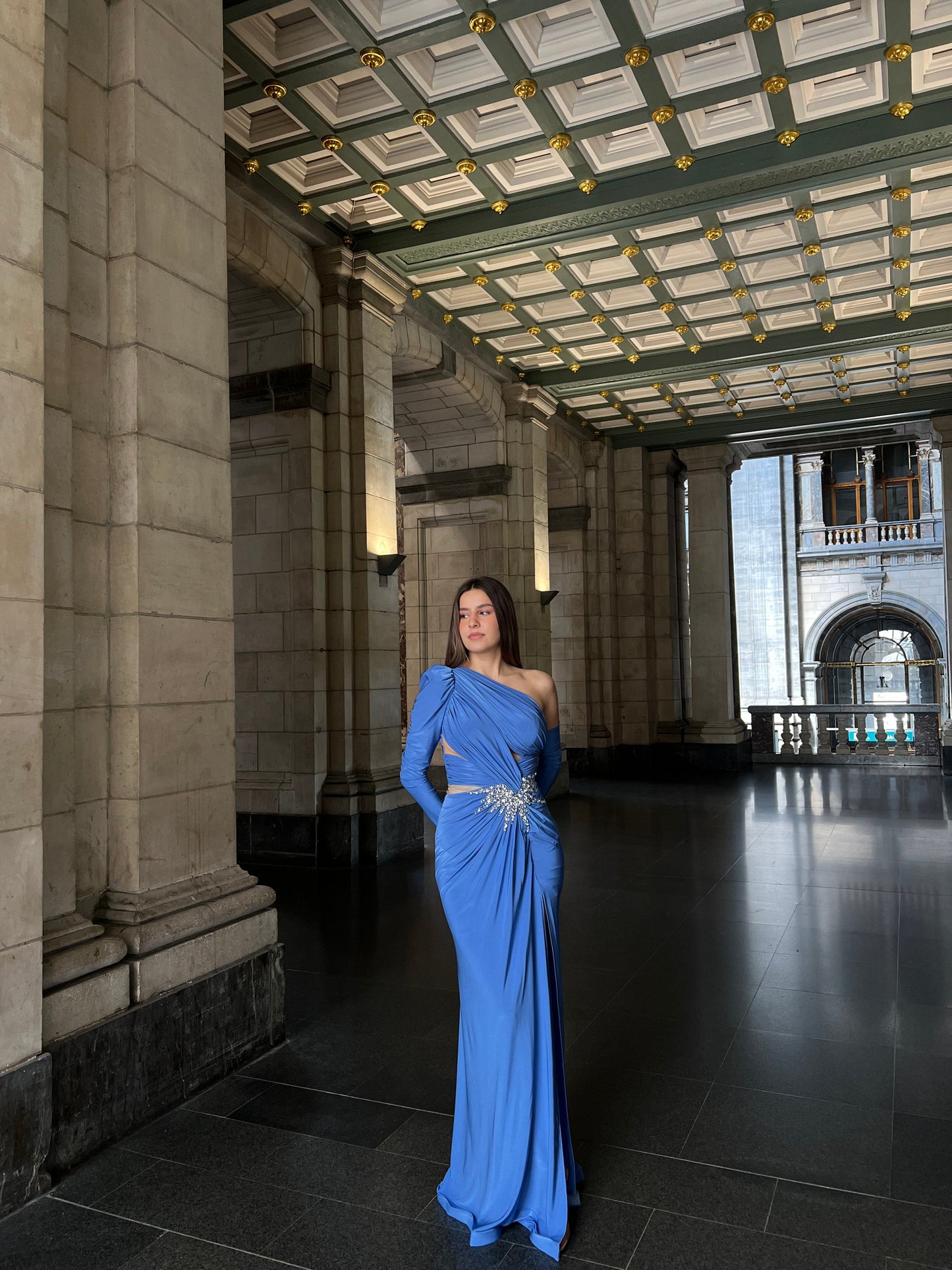 The Melissa dress blue