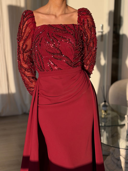 The Ayde dress burgundy