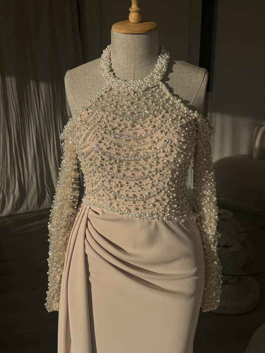 The Pearla dress beige