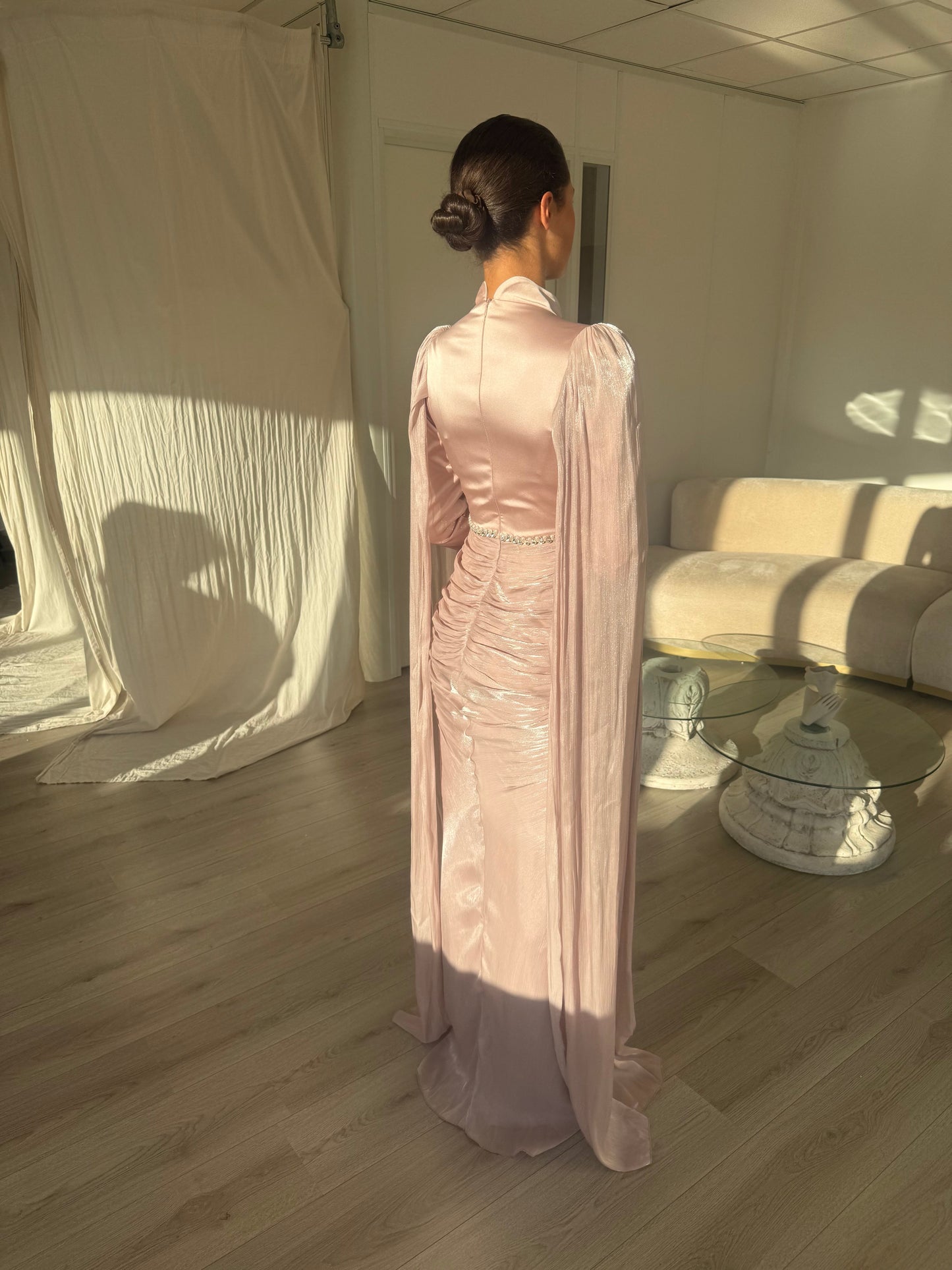 The Solena dress soft pink