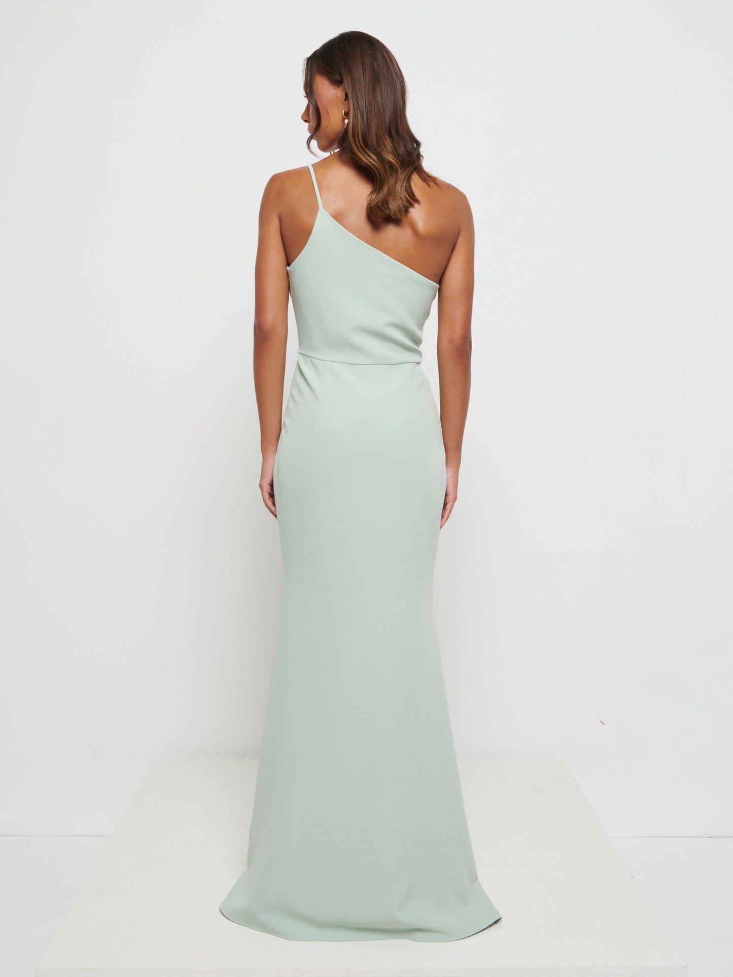 Amelia Crepe Maxi Bridesmaid Dress - Sage