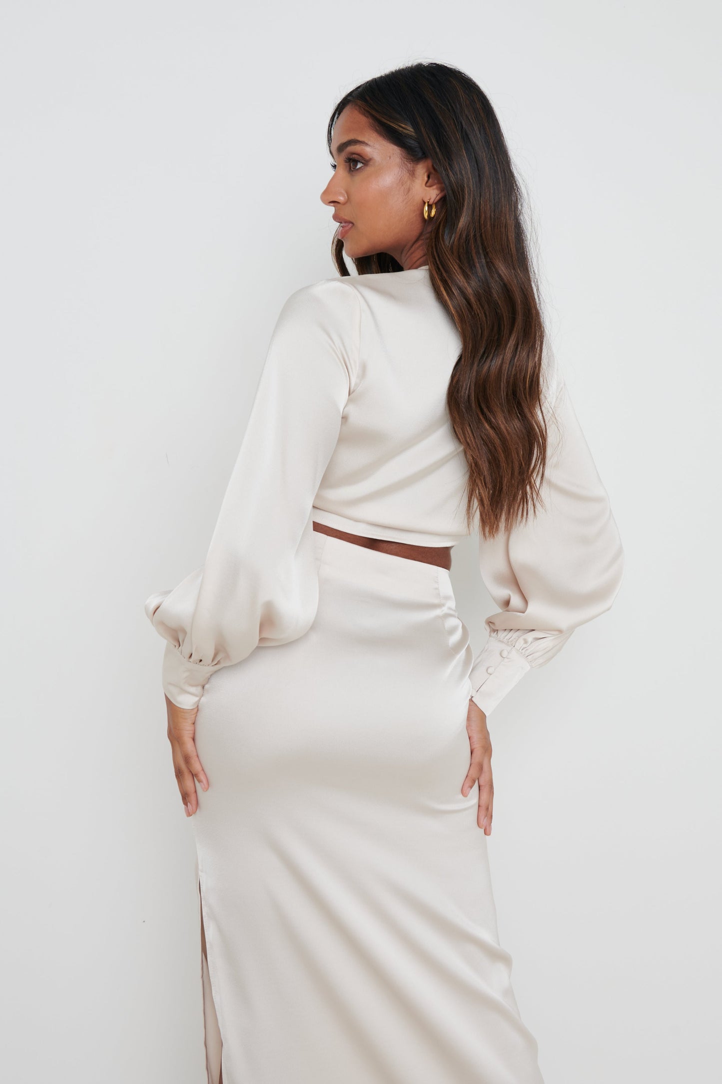 Bec Drawstring Top - Oyster