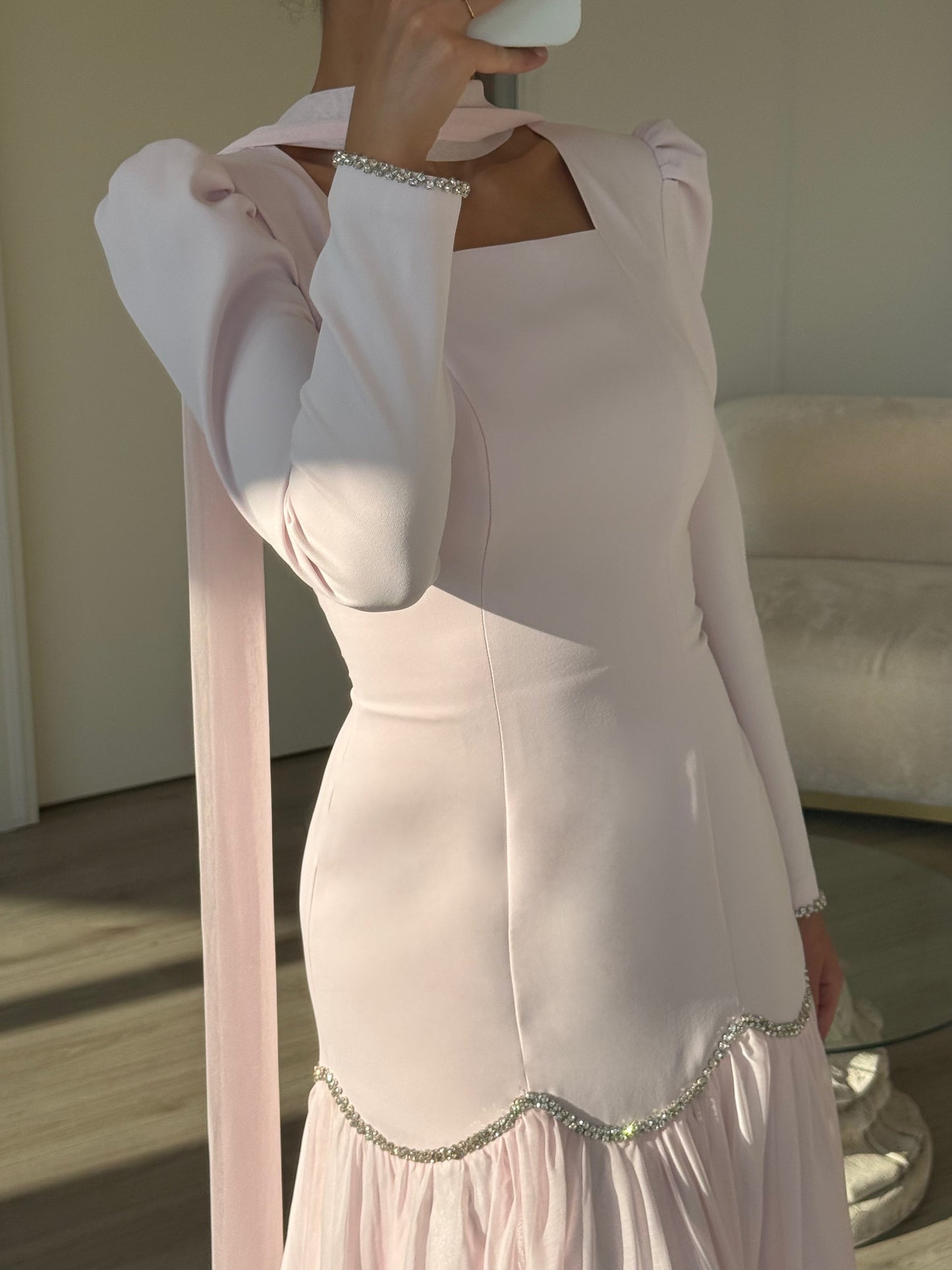 The Amoza dress soft pink