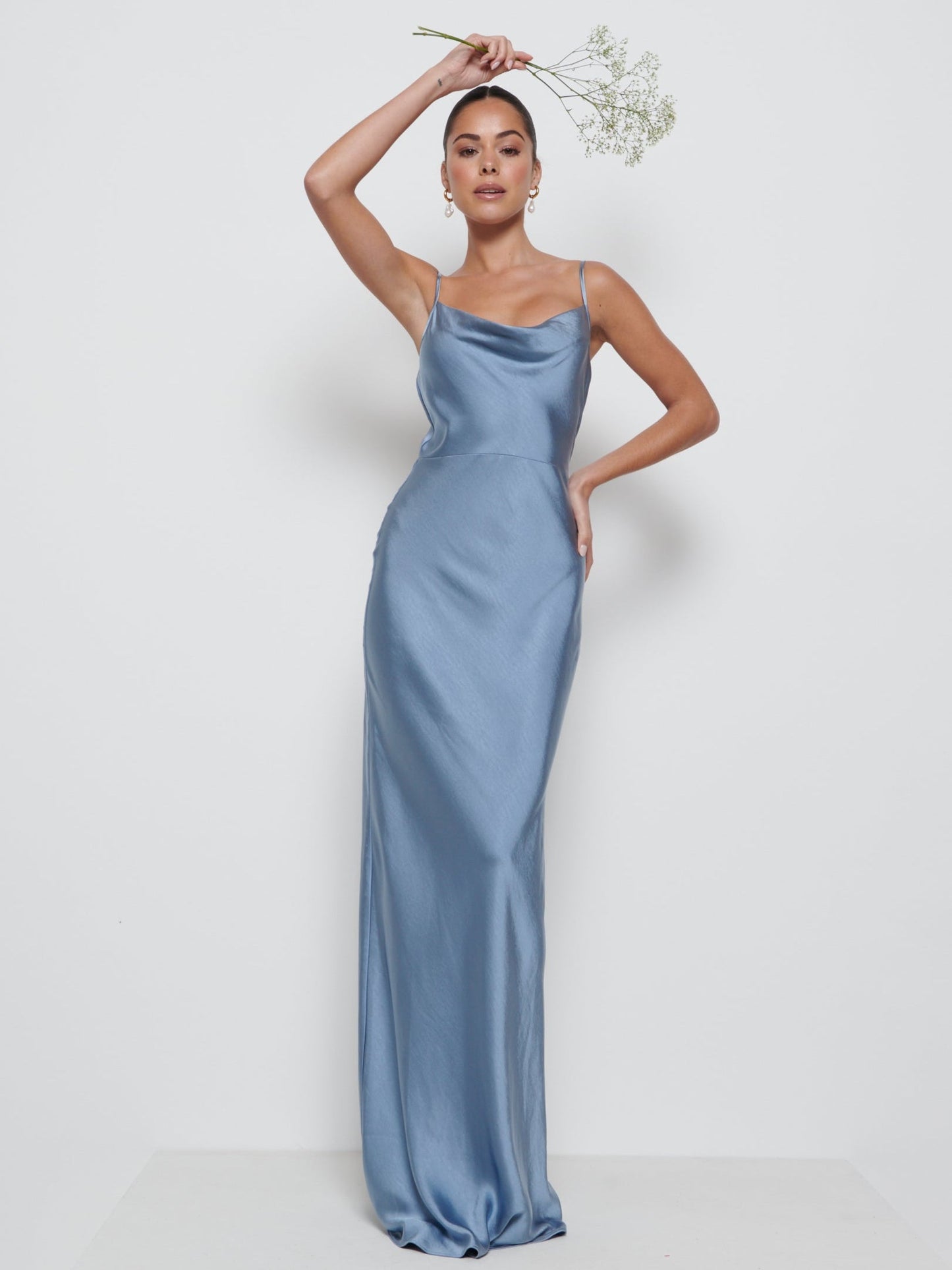 Keisha Maxi Bridesmaid Dress - Dusty Blue