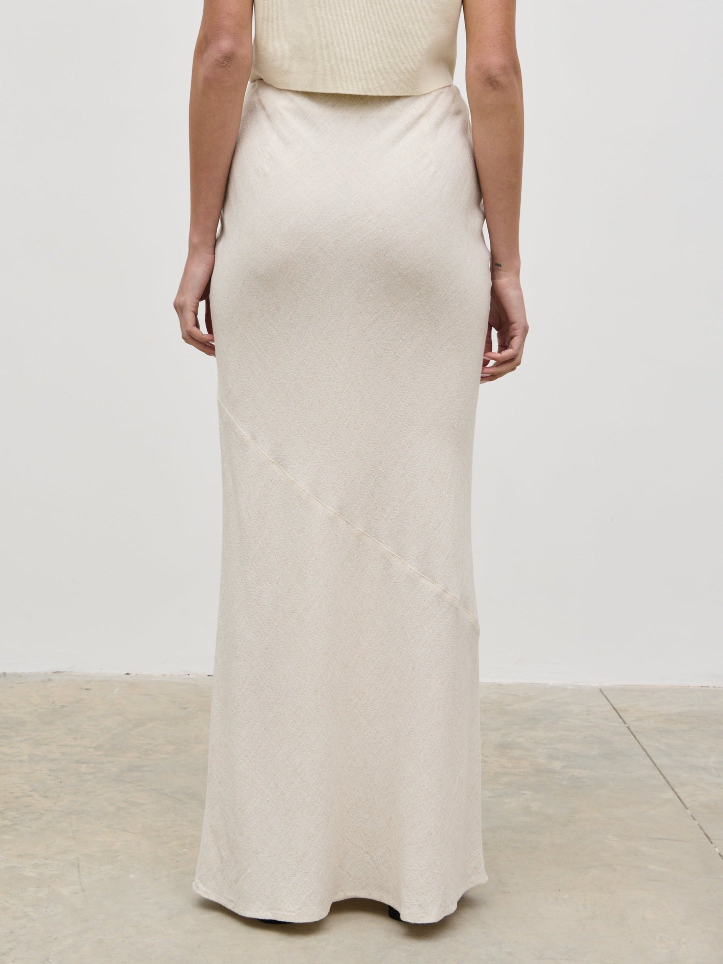 Maisy Linen Blend Maxi Skirt - Natural