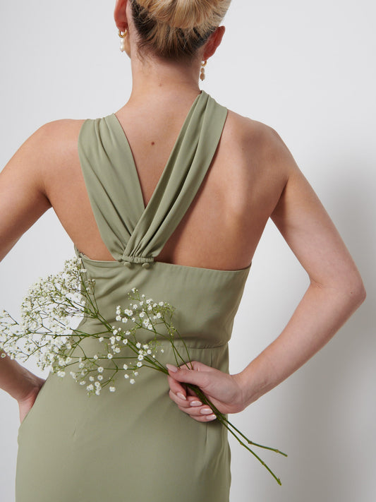 Milly Chiffon Bridesmaid Dress - Olive