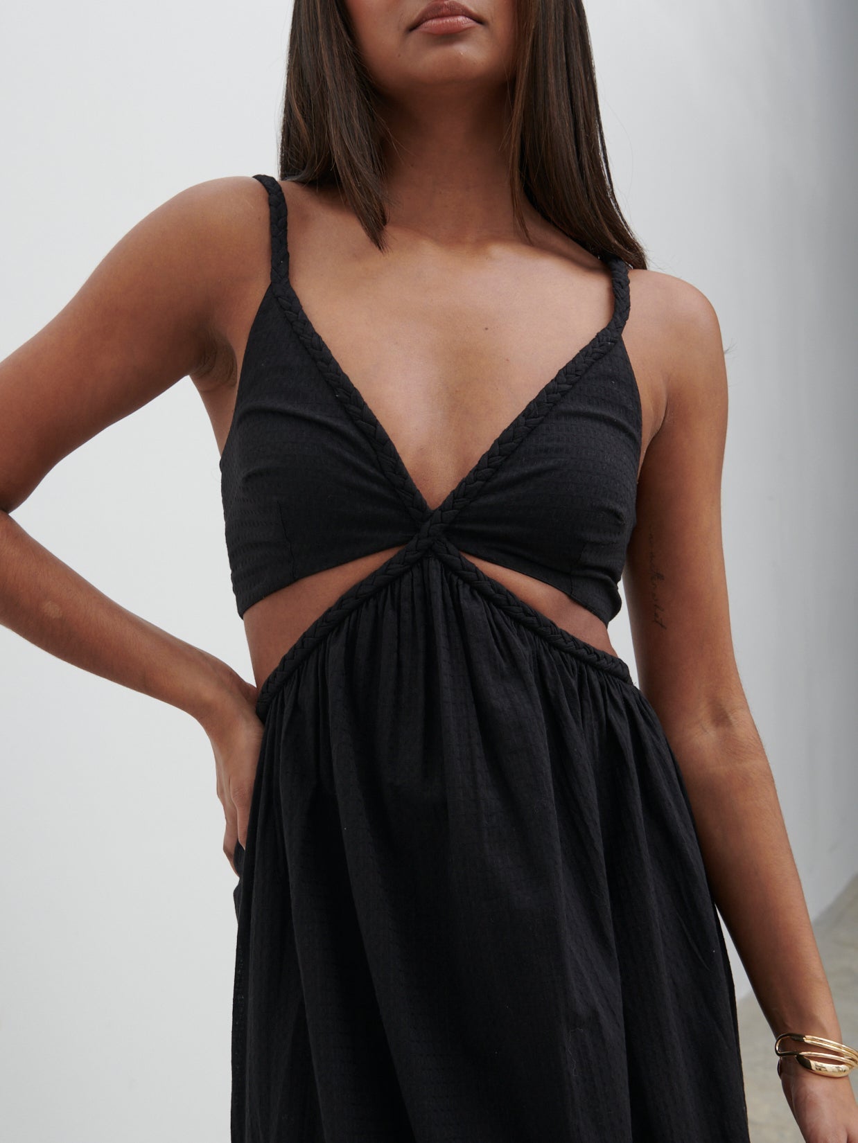 Ramona Cut Out Maxi Dress - Black