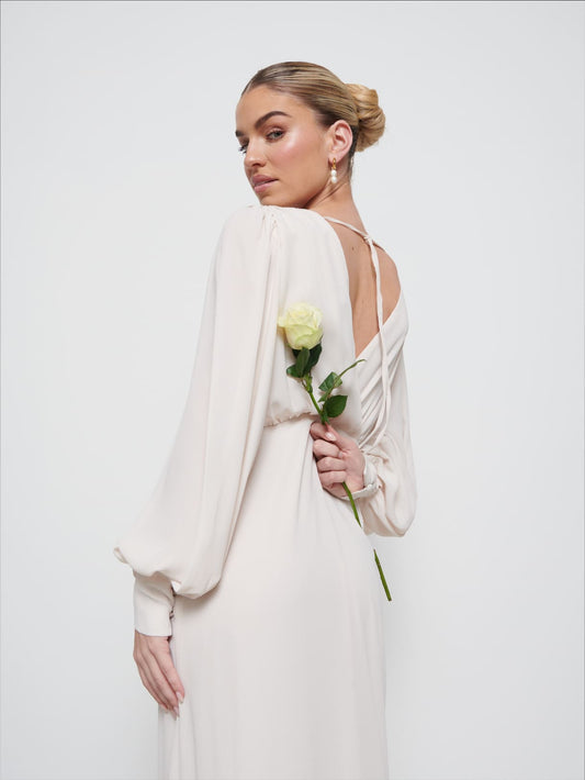 Sienna Chiffon Bridesmaid Dress - Champagne