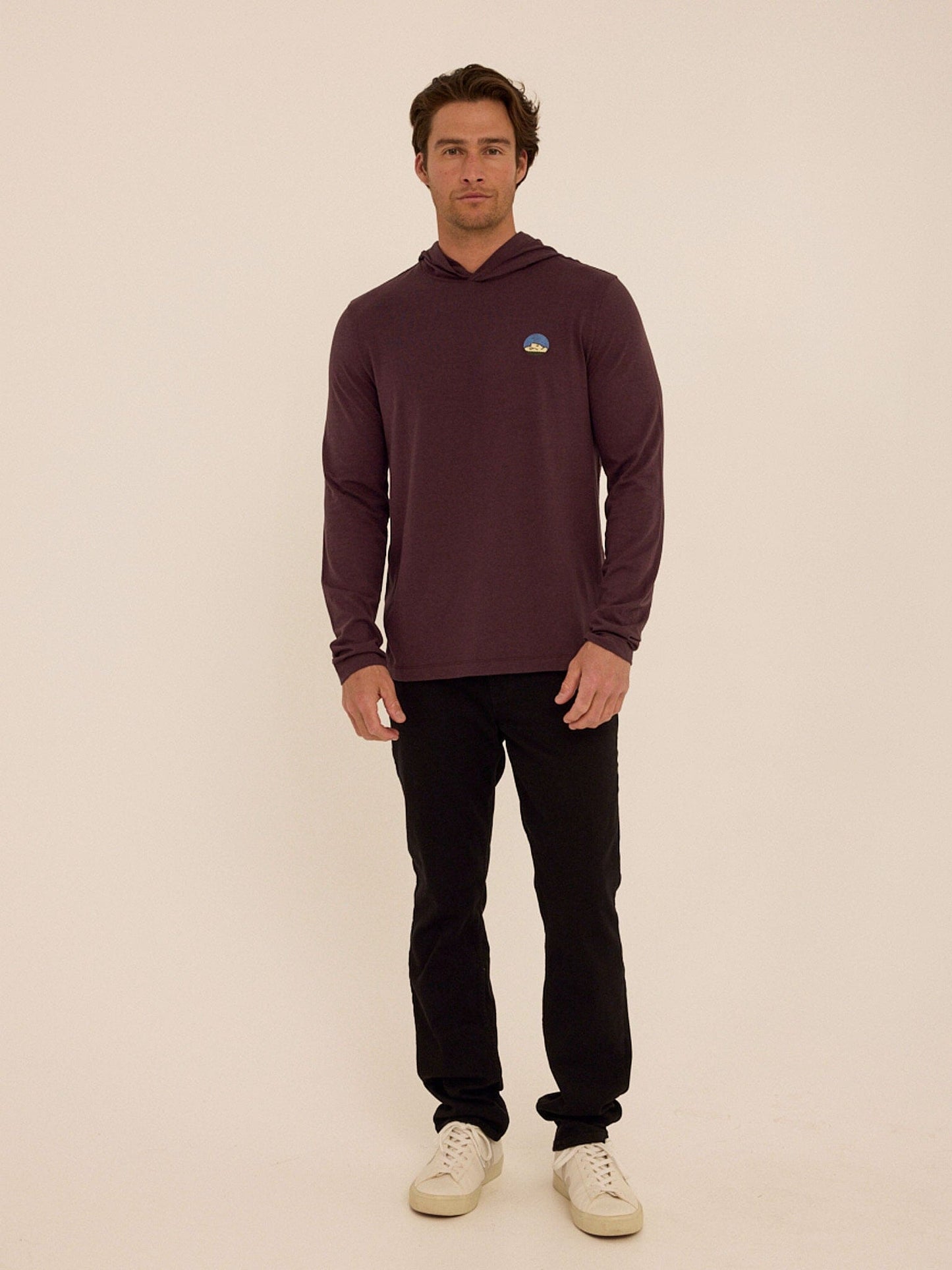 Triblend Embroidery Hoodie Tee