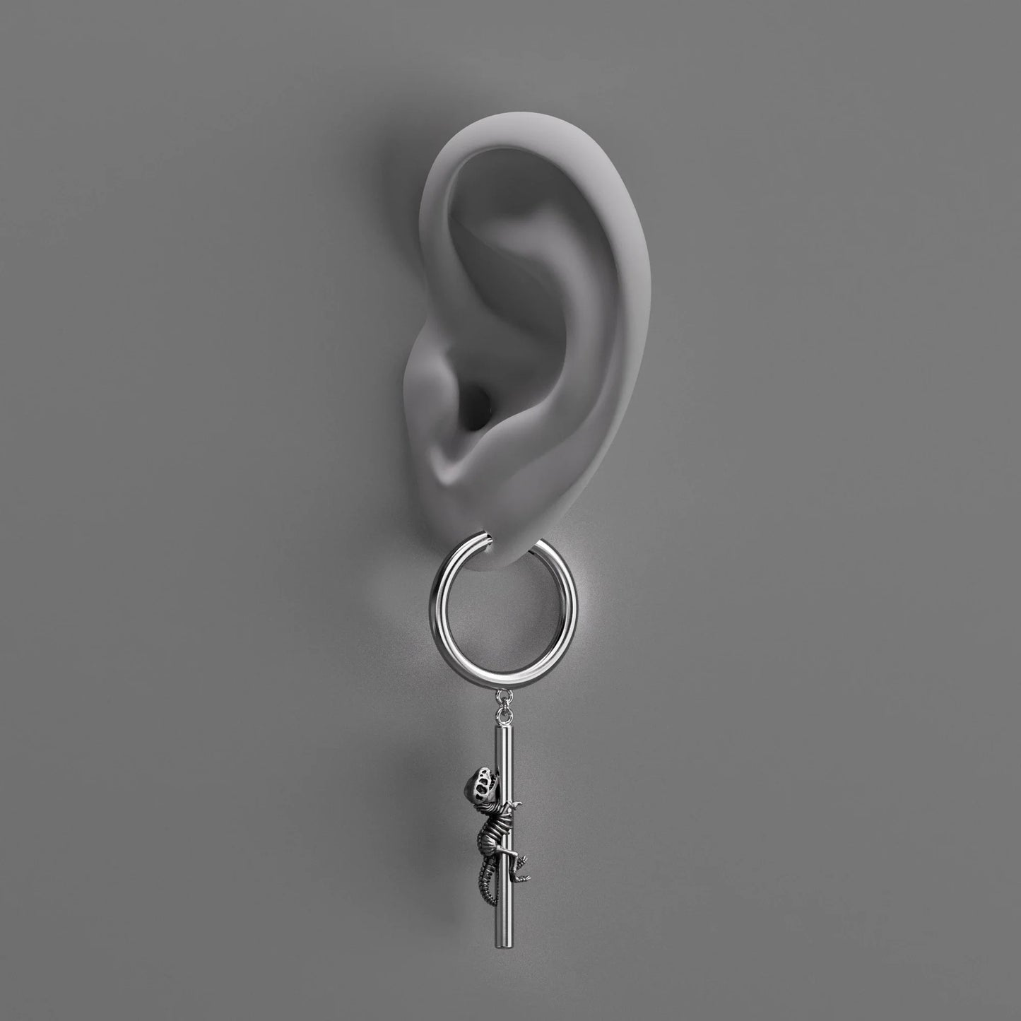 ANCIENT DRAGON FOSSIL EARRINGS