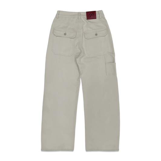 'Field' Cream Canvas Pants