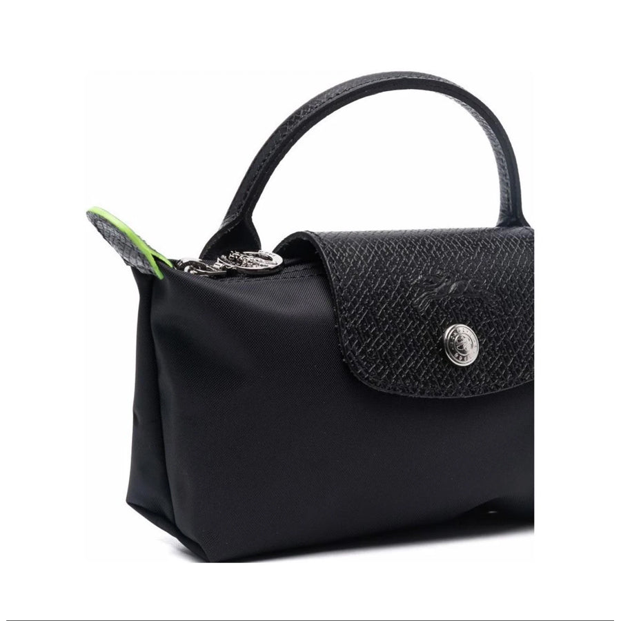 Le Pliage Original Pouch with handle Eco-Friendly Black - Recycled canvas