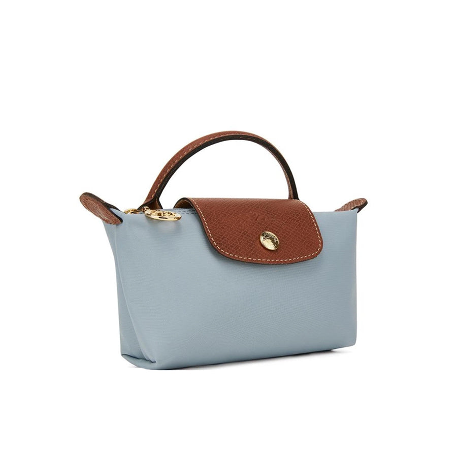 Le Pliage Original Pouch with handle Steel Gray - Recycled canvas