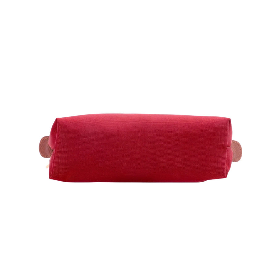 Le Pliage Original Pouch with handle Cinnabar Red - Recycled canvas