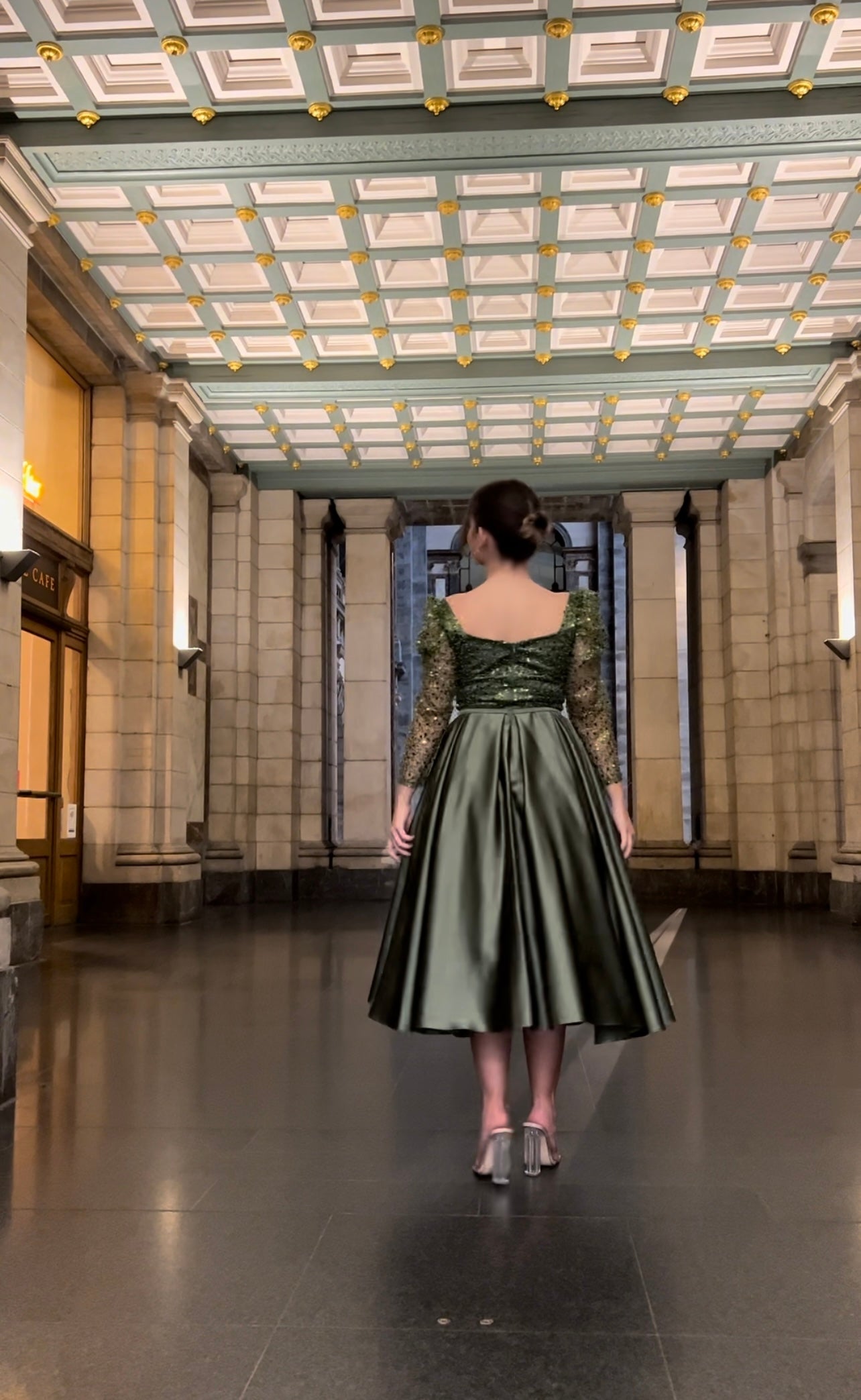 The Arzu dress green
