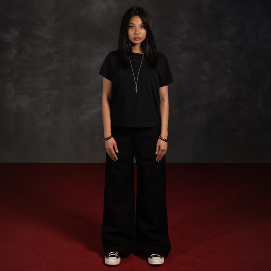 'Terrain' Black Slub Tee