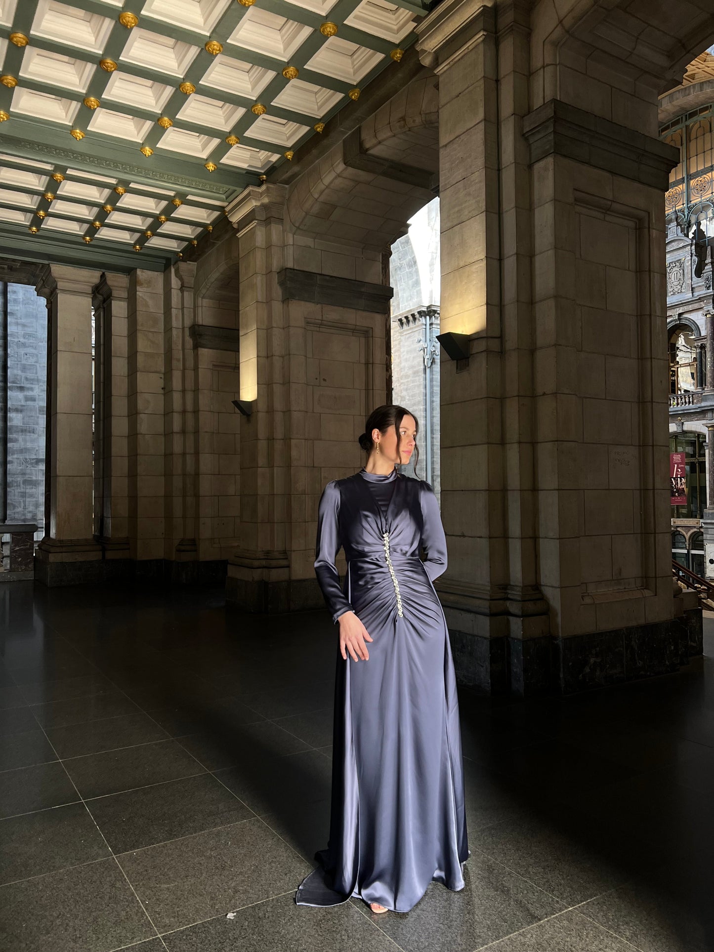 The Arzu dress blue