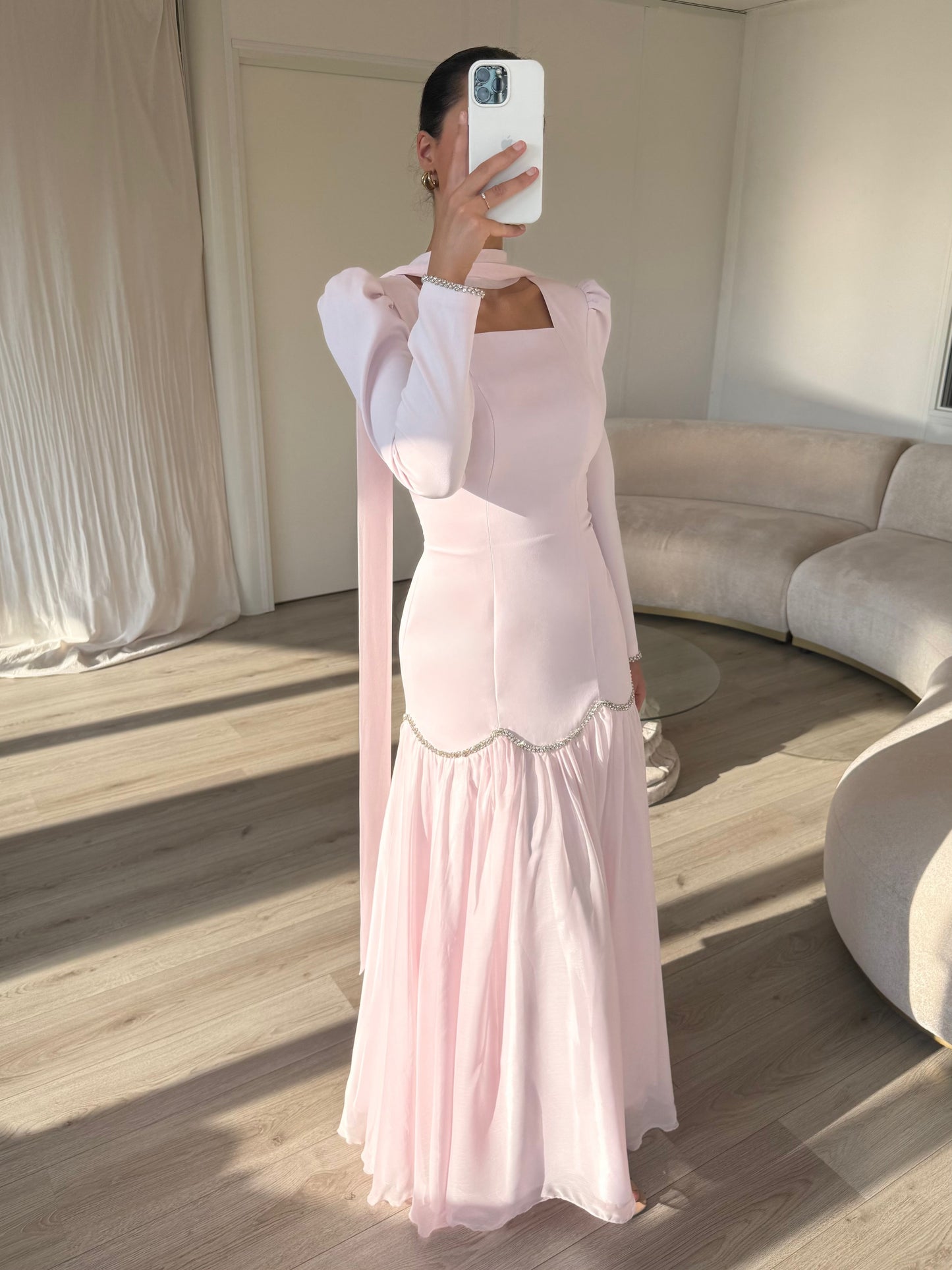 The Amoza dress soft pink