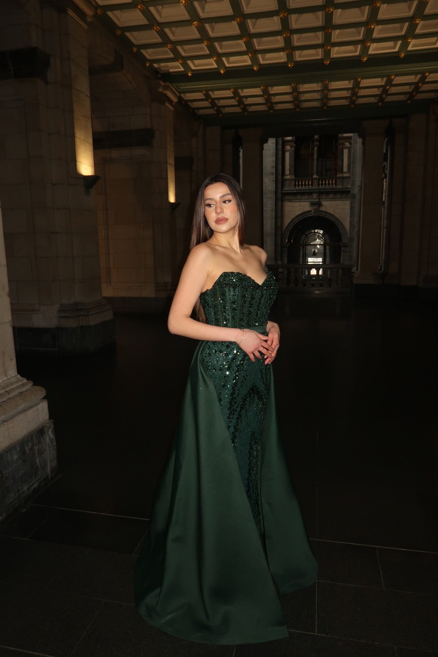The Afra dress green