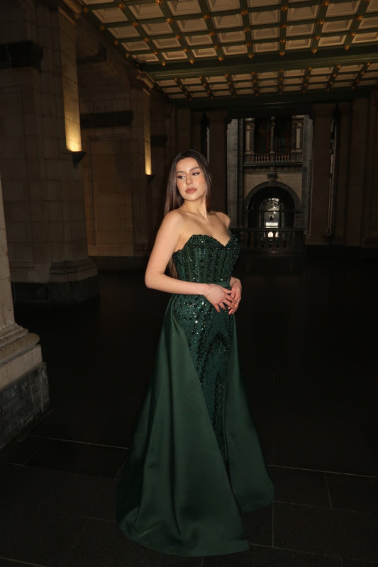 The Afra dress green