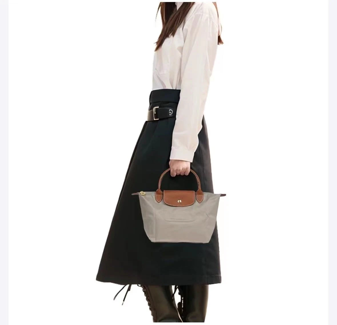 Le Pliage Original Tote bag Turtledove Gray - Recycled canvas