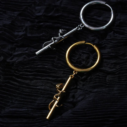 ANCIENT DRAGON FOSSIL EARRINGS