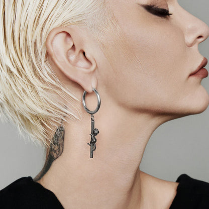 ANCIENT DRAGON FOSSIL EARRINGS