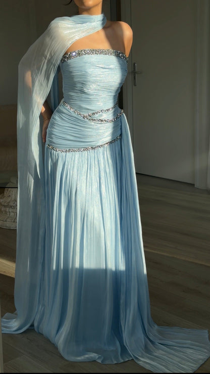 The Alia dress baby blue