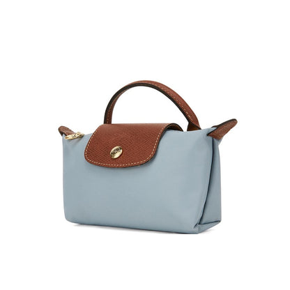 Le Pliage Original Pouch with handle Steel Gray - Recycled canvas