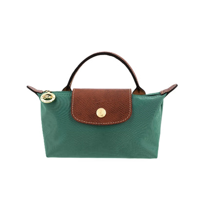 Le Pliage Original Pouch with handle Sage Green - Recycled canvas