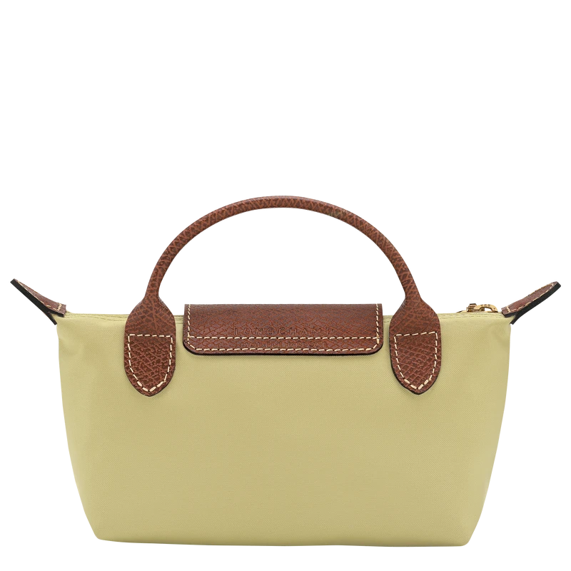 Le Pliage Original Pouch with handle Pistachio - Recycled canvas