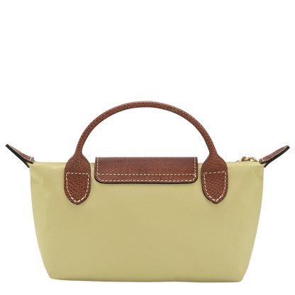 Le Pliage Original Pouch with handle Pistachio - Recycled canvas