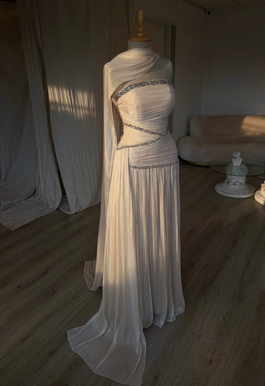 The Alia dress ivory beige