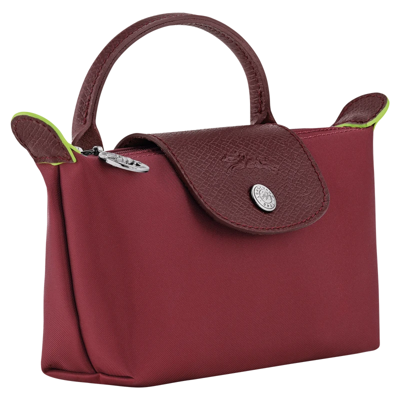 Le Pliage Original Pouch with handle Pomegranate - Recycled canvas