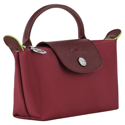 Le Pliage Original Pouch with handle Pomegranate - Recycled canvas
