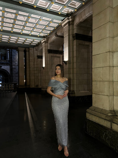 The Delina dress grey
