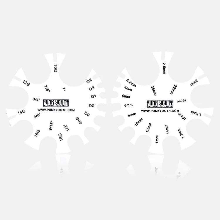 1PCS Ear Stretching & Piercing Balm + 1PCS Size Measure Tool