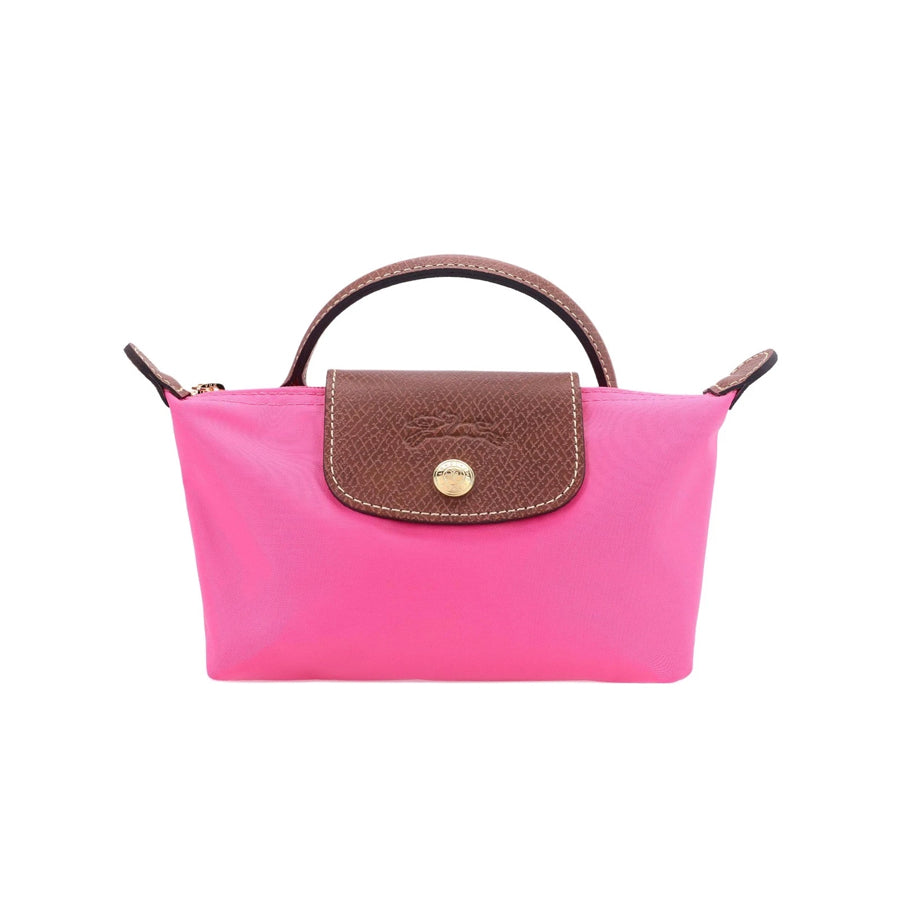 Le Pliage Original Pouch with handle Barbie Pink - Recycled canvas