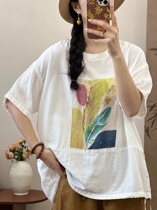 å¥³æ¬¾å¤å­£æ£è³ªå¤å­£ç¾½æ¯å°è±è¥¯è¡«