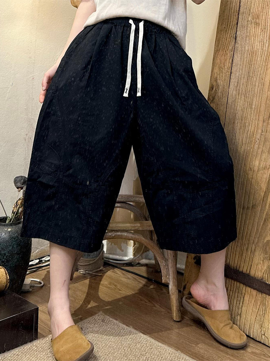 å¤§å°ºç¢¼å¥³æ¬¾å¤å­£ä¼éç´è²å¯¬é·è¤²