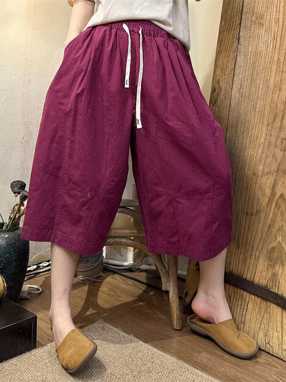 å¤§å°ºç¢¼å¥³æ¬¾å¤å­£ä¼éç´è²å¯¬é·è¤²